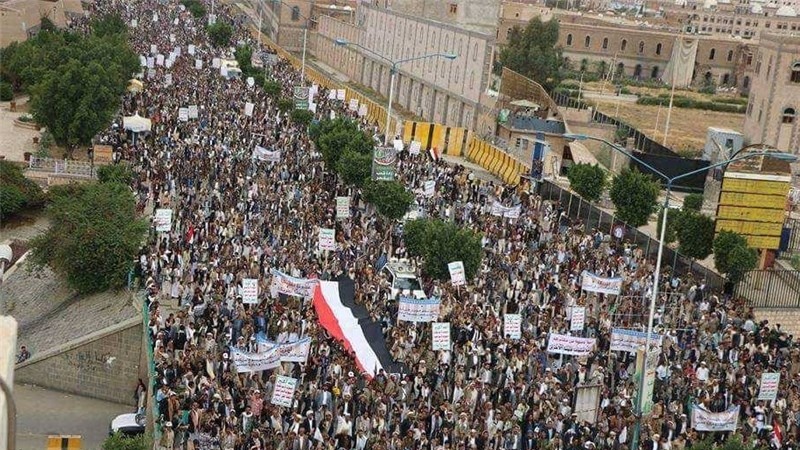 خروش یمنی‌ها در صنعا علیه ائتلاف متجاوزان