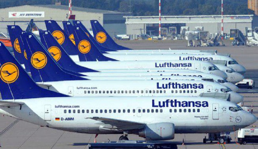 اضراب مطارات المانية يدفع شركة لوفتهانزا لإلغاء 800 رحلة جوية