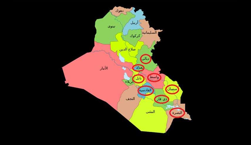 8 محافظات عراقية اعلنت تعطيل الدوام الرسمي يوم الخميس المقبل