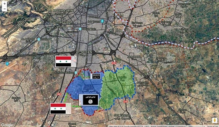 شاهد: "داعش" جنوبي دمشق يفضل الترحيل إلى جوار الجيش الأمريكي شرقا