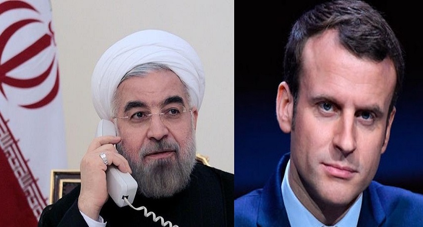 في اتصال هاتفي ،روحاني يؤكد لماكرون رفض التفاوض حول الاتفاق النووي