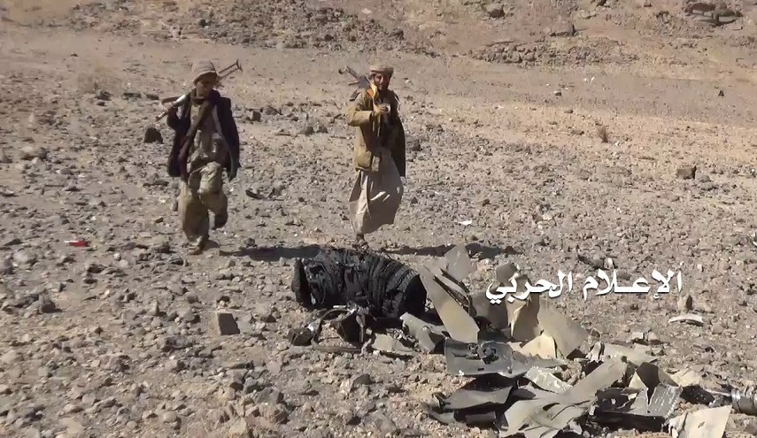 الدفاعات الجوية اليمنية تسقط طائرة تجسس للعدوان بصعدة 
