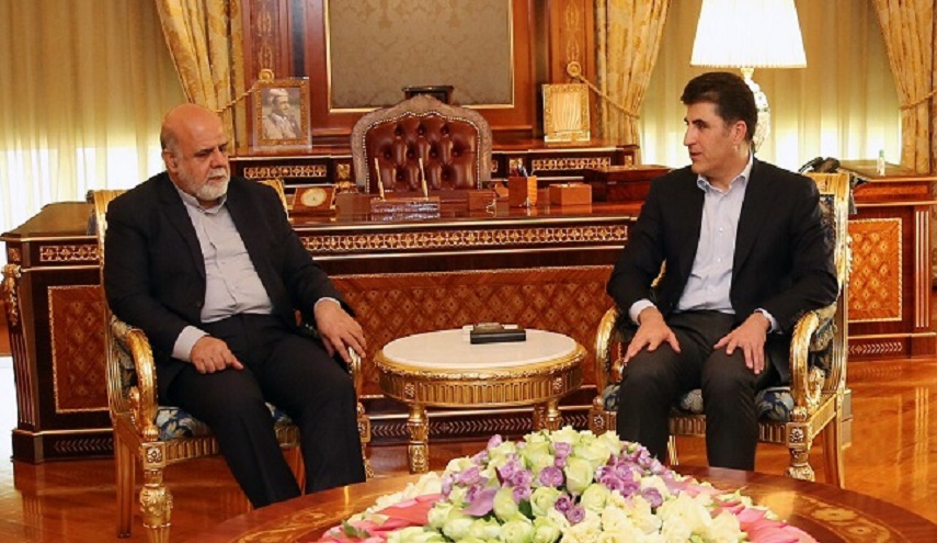 السفير الايراني ببغداد يجتمع بـ"بارزاني" في أربيل