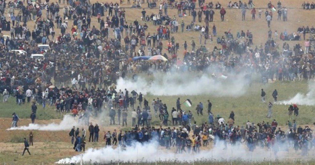 زخمی شدن 1100 فلسطینی در تظاهرات غزه