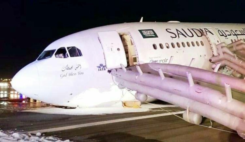 تفاصيل "152" دقيقة من محنة الهبوط الطارئ لطائرة سعودية