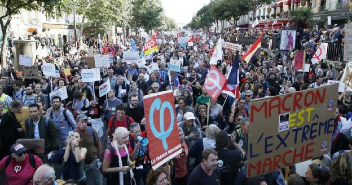 تظاهرات هزاران فرانسوی در پاریس علیه ماکرون