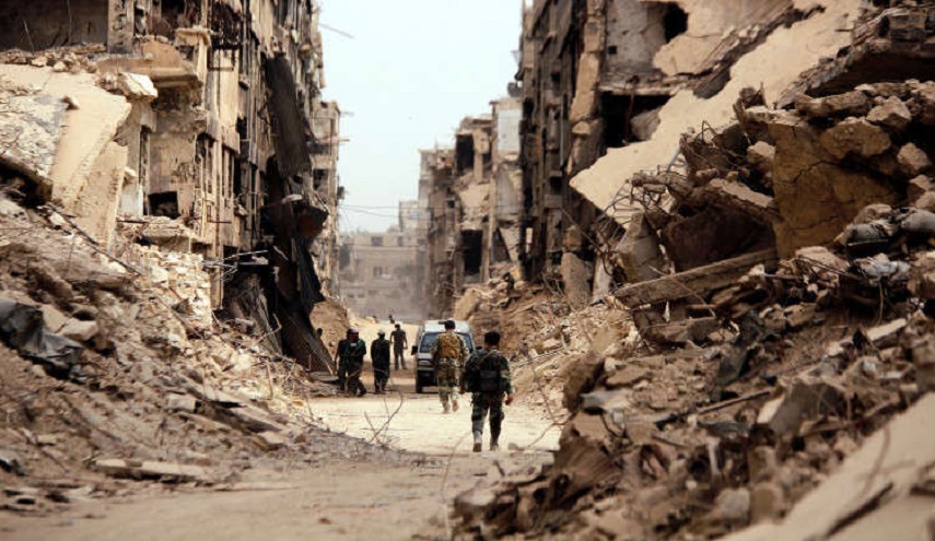 اجهزة الامن السورية تبحث عن جثامين لشهداء في مخيم اليرموك