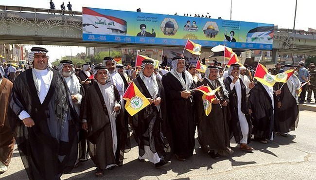 راهپیمایی روز جهانی قدس در شهرهای عراق و لگد مال کردن پرچم رژیم صهیونیستی