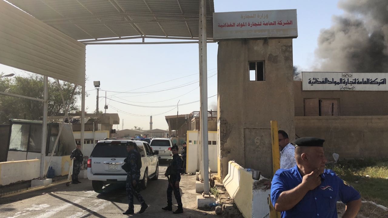 آتش سوزی در مخازن حاوی آراء انتخابات پارلمانی عراق در بغداد