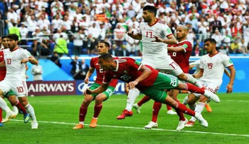 شاهد: المكر الإسرائيلي في مباراة إيران والمغرب!