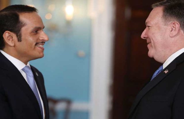 وزرای خارجه قطر و آمریکا  دیدار کردند