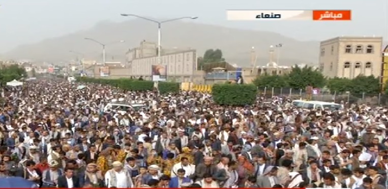 تظاهرات گسترده مردم صنعا در حمایت از ساکنان الحديده