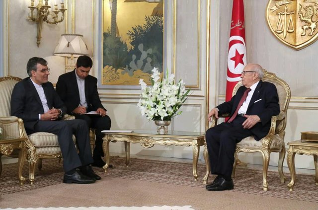 دیدار دستیار ارشد وزیر خارجه ایران با رئیس جمهور تونس
