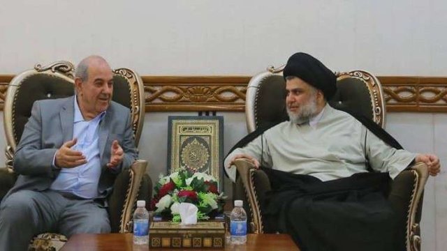 دیدار صدر و علاوی درباره تشکیل دولت عراق