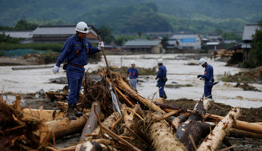 ارتفاع الحصيلة الموقتة لضحايا الأمطار الغزيرة في اليابان إلى 122 قتيلا