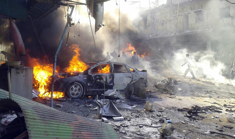 انفجار خودروی بمب گذاری شده در استان ادلب