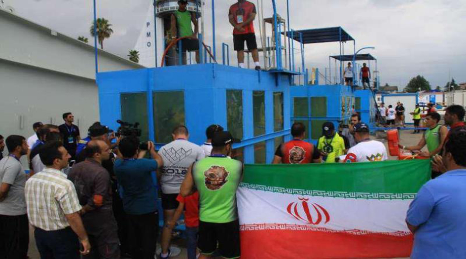 ايران تقتنص المركز الأول بسباق الغوص في دورة الالعاب العسكرية
