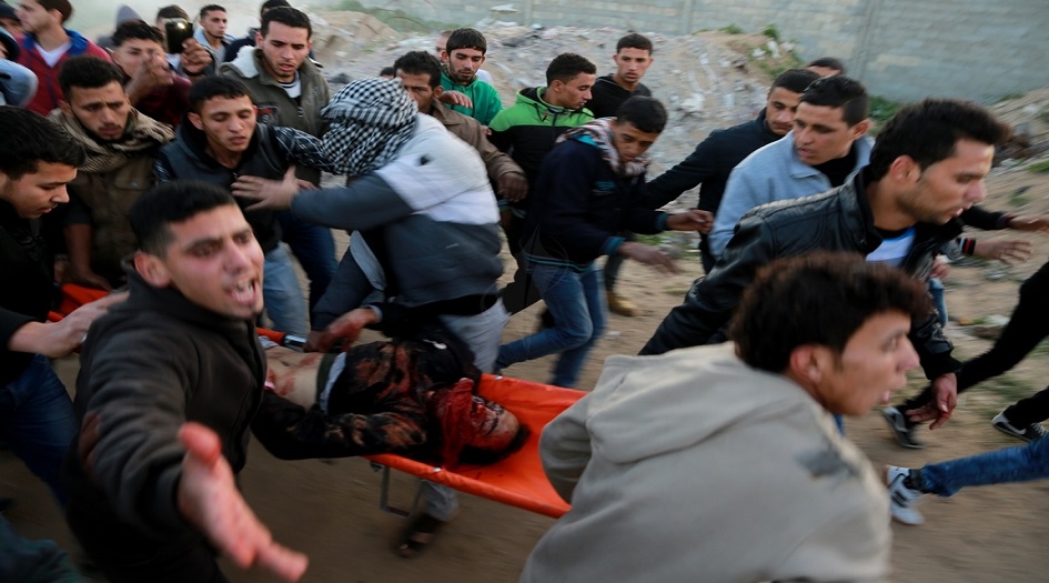 اصابة عشرات الفلسطينيين بمواجهات مع الاحتلال بالقدس