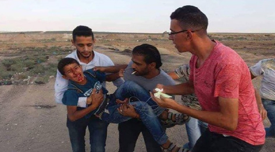  إصابة طفل فلسطيني برصاص الاحتلال شرق غزة 