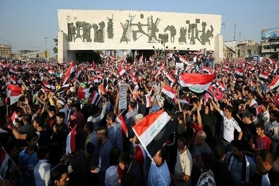تظاهرات ضدآمریکایی در بغداد