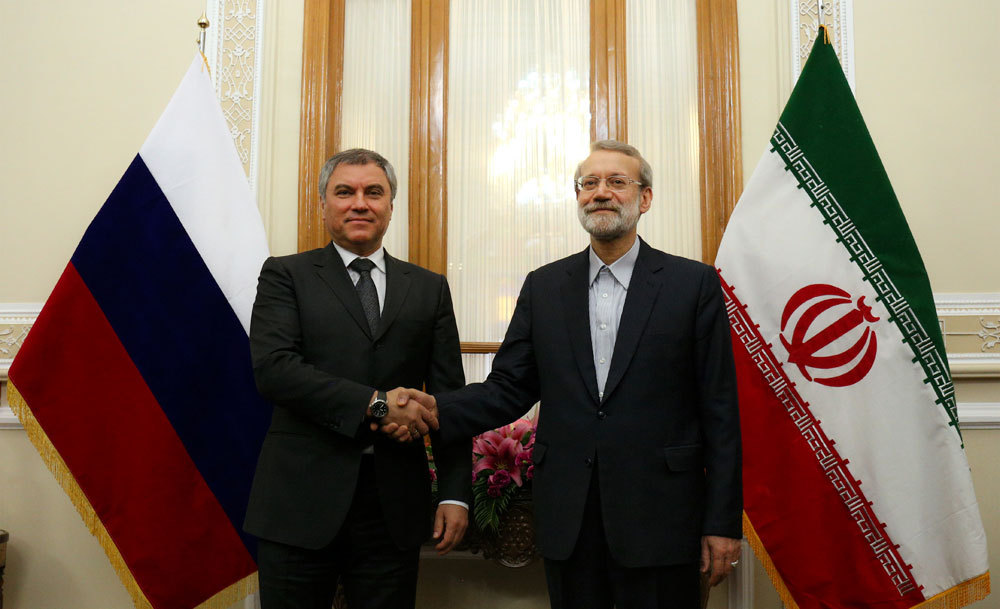 لاریجانی در دیدار با رئیس دومای روسیه: نفس تروریست‌ها در سوریه در حال تمام شدن است