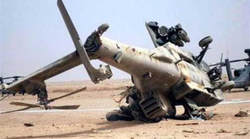 سقوط یک فروند بالگرد ائتلاف سعودی در شرق یمن با 2 کشته