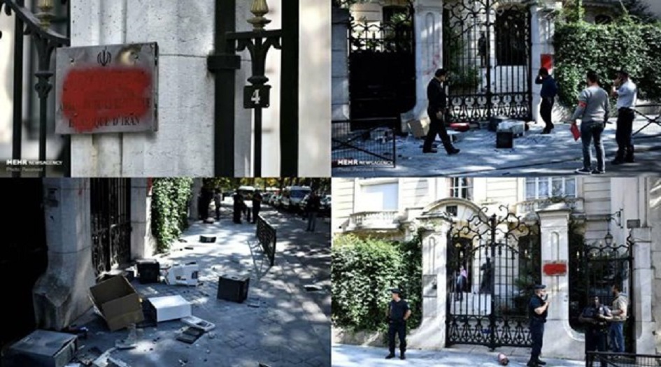 اعتداء عناصر ارهابية على السفارة الايرانية في باريس