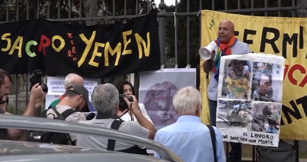 ­تجمع اعتراضی برابر سفارت عربستان در رم 