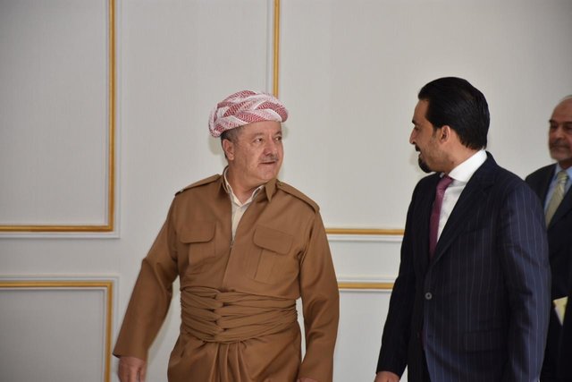 دیدار رئیس پارلمان عراق با مسعود بارزانی در اربیل