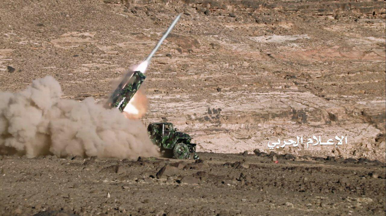صاروخ يمني يدك مرتزقة العدوان السعودي