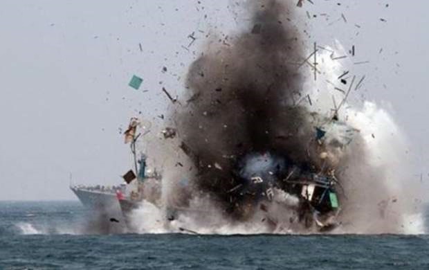 نیروی دریایی یمن یک قایق نظامی ائتلاف سعودی را منهدم کرد