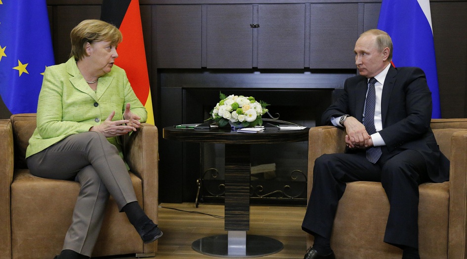 بوتين وميركل يبحثان نقل الغاز الروسي عبر الأراضي الأوكرانية