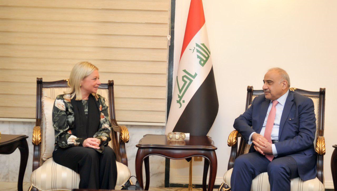 رئيس الوزراء العراقي يلتقي رئيسة بعثة يونامي