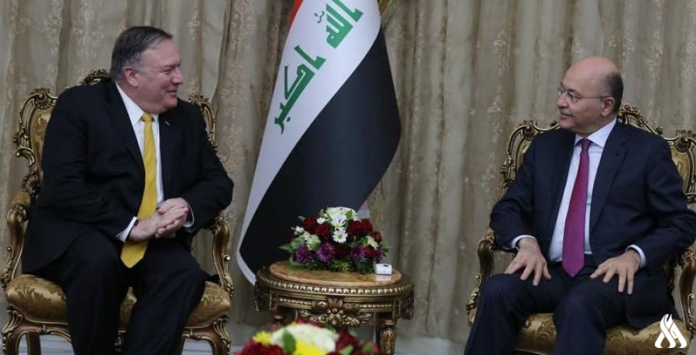 وزیر خارجه آمریکا با برهم صالح دیدار کرد