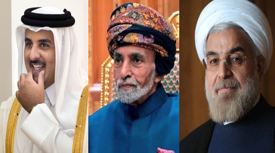 برقية أمير قطر لتهنئة الرئيس حسن روحاني