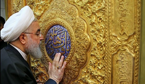 الرئيس روحاني يصل الى النجف الاشرف