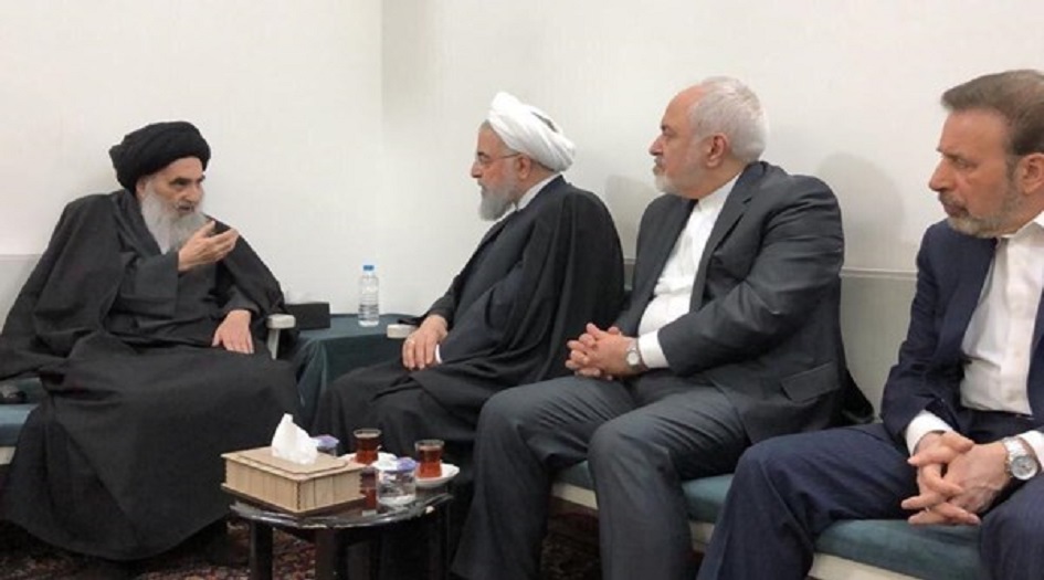 الرئيس روحاني يلتقي المرجع الديني السيد السيستاني