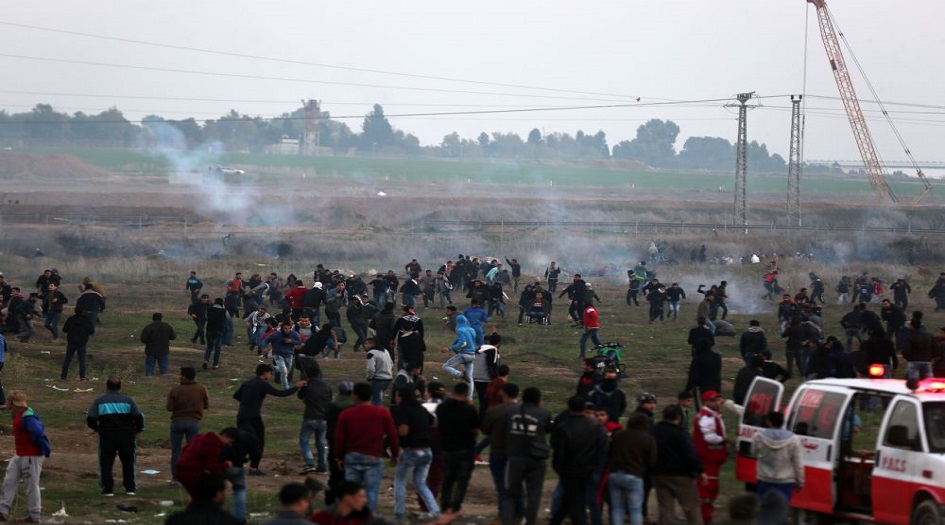 7 إصابات برصاص الاحتلال وعشرات الاختناقات في غزة  