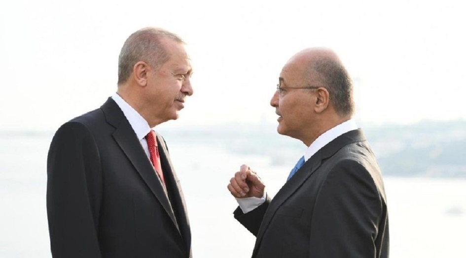 صالح يبلغ اردوغان: نرفض أي عمل عسكري أحادي يتجاوز حدود العراق