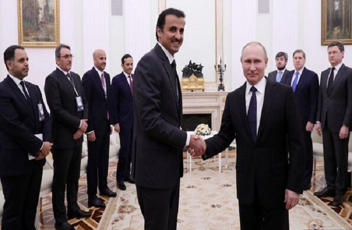 در دیدار امیر قطر و پوتین مطرح شد؛  قطر آماده افزایش سرمایه گذاری در روسیه است