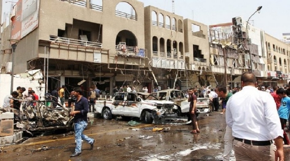بالصور... مشاهد من انفجار حسينية المنتظر في بغداد