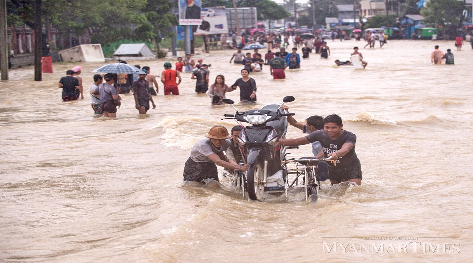نزوح 18 الف شخص في ميانمار بسبب الفيضانات