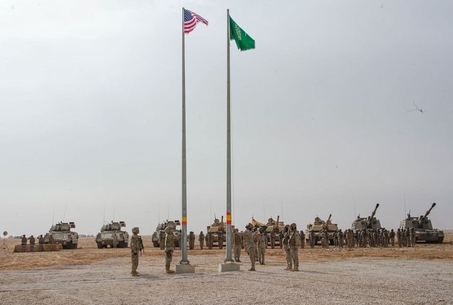رزمایش مشترک نیروهای زمینی آمریکا و عربستان