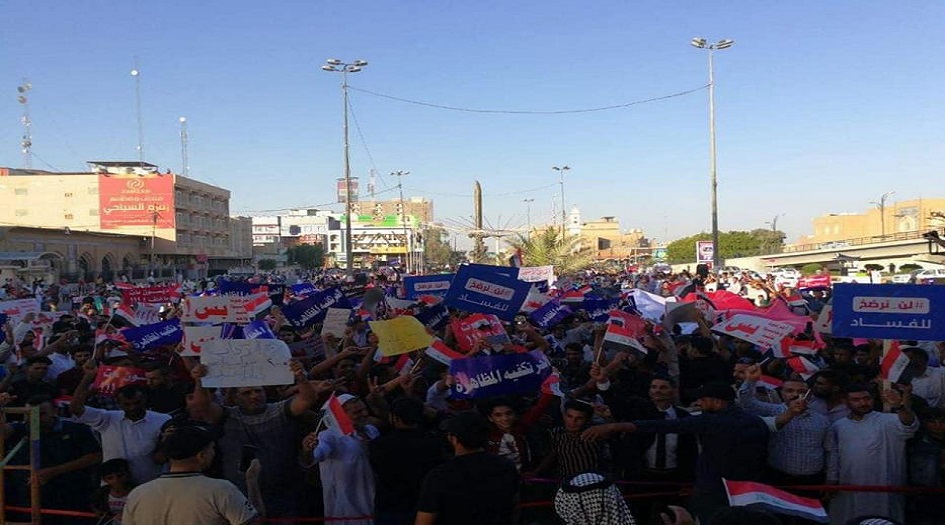 تظاهرات حاشدة ببغداد وعدد من المحافظات العراقية