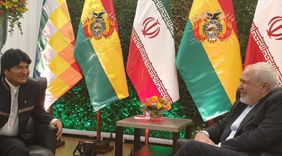 وزير الخارجية الايراني يلتقي الرئيس البوليفي
