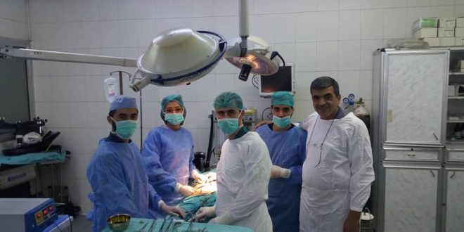 في حالة نادرة.. استئصال كتلة “شعرية” بحجم معدة مريضة في مستشفى حلب الجامعي