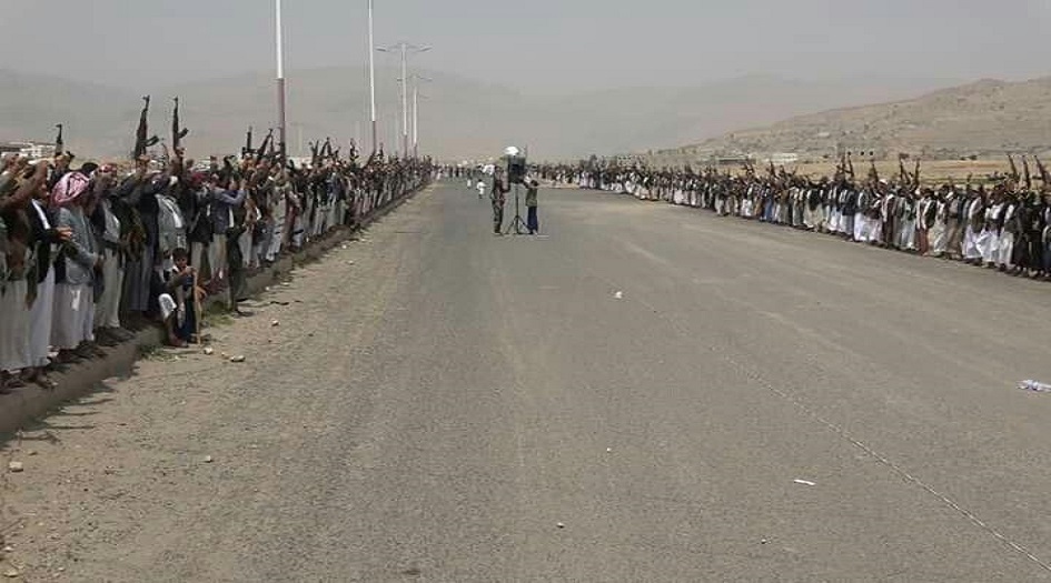 مسيرة في محافظة عمران ضد العدوان السعودي ودعوة للنفير العام
