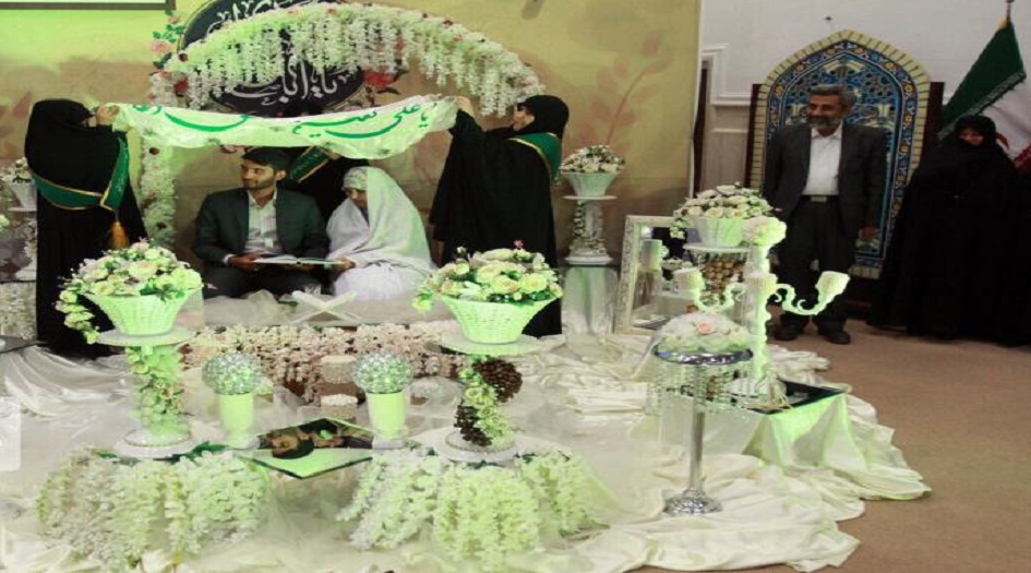 مدينة قم المقدسة تزف 150 عريس في حفل زواج جماعي