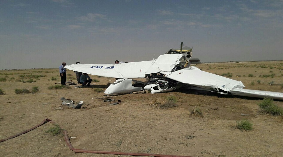 سقوط طائرة تدريب في سمنان شرق طهران 