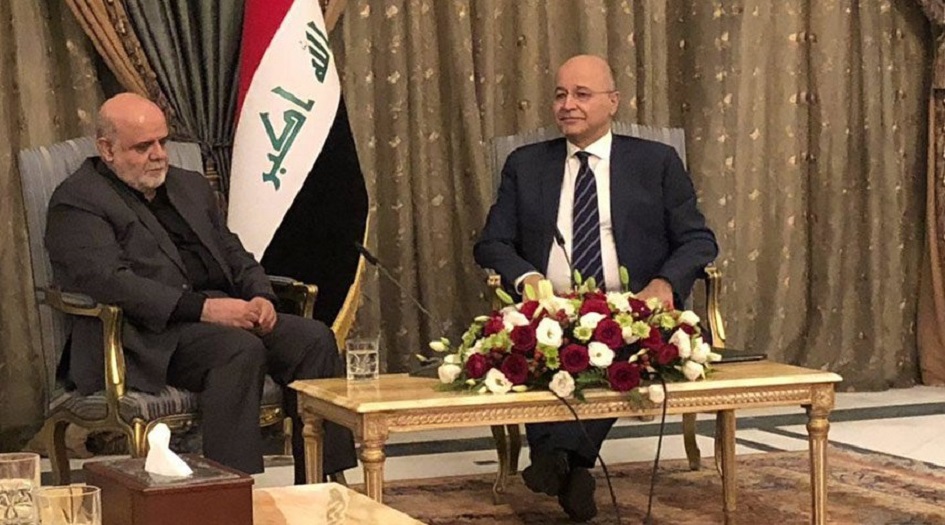 السفير الإيراني في بغداد يلتقي بالرئيس العراقي